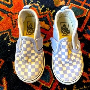 Vans light purple checkers shoes